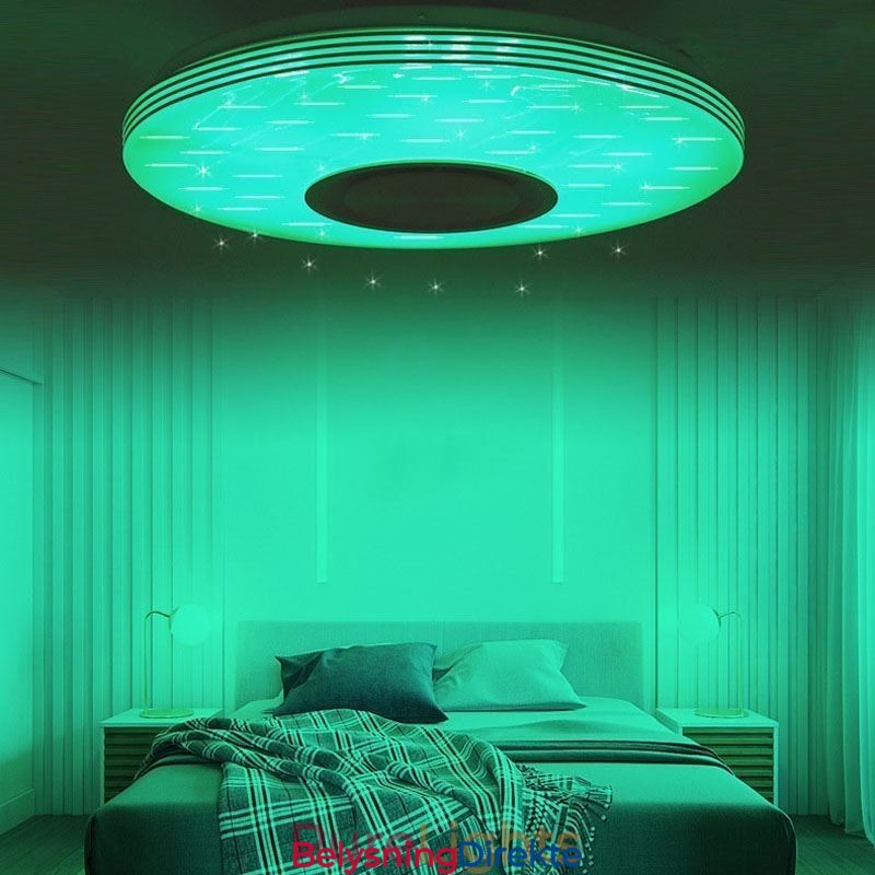 Innfelt Taklampe Dekorativ Lampe Fjernkontroll Med App Bluetooth-Høyttaler