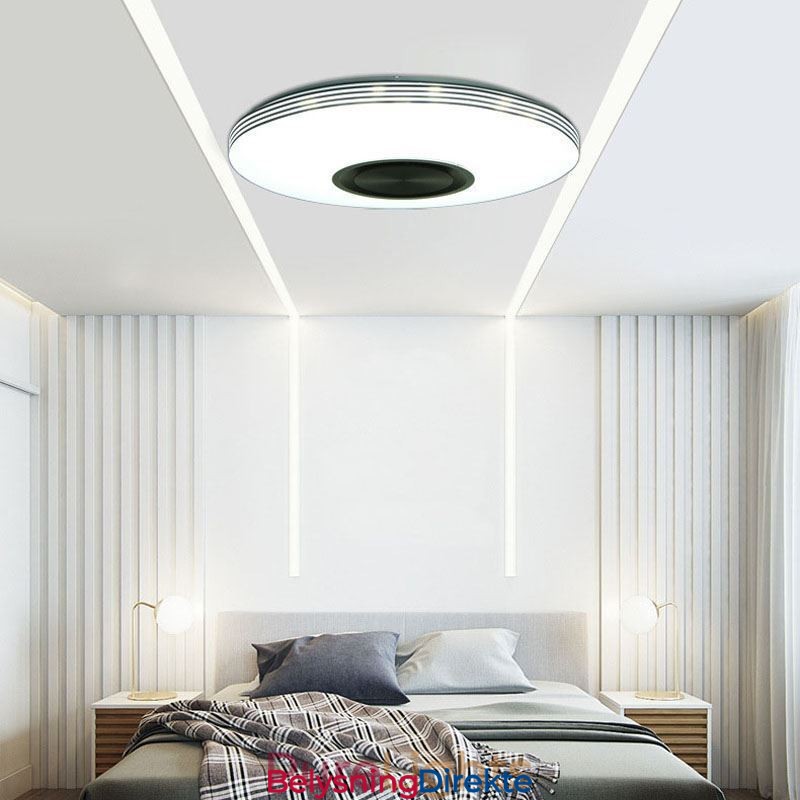 Innfelt Taklampe Dekorativ Lampe Fjernkontroll Med App Bluetooth-Høyttaler