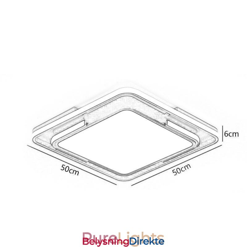 Moderne, Enkel, Innfelt Taklampe, Firkantet Akryllampe