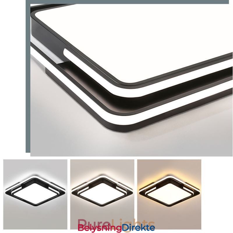 Moderne, Enkel, Innfelt Taklampe, Firkantet Akryllampe