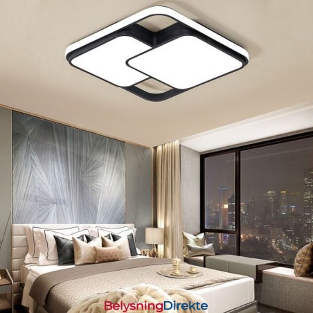 Moderne Geometrisk Innfelt Taklampe I Akryl