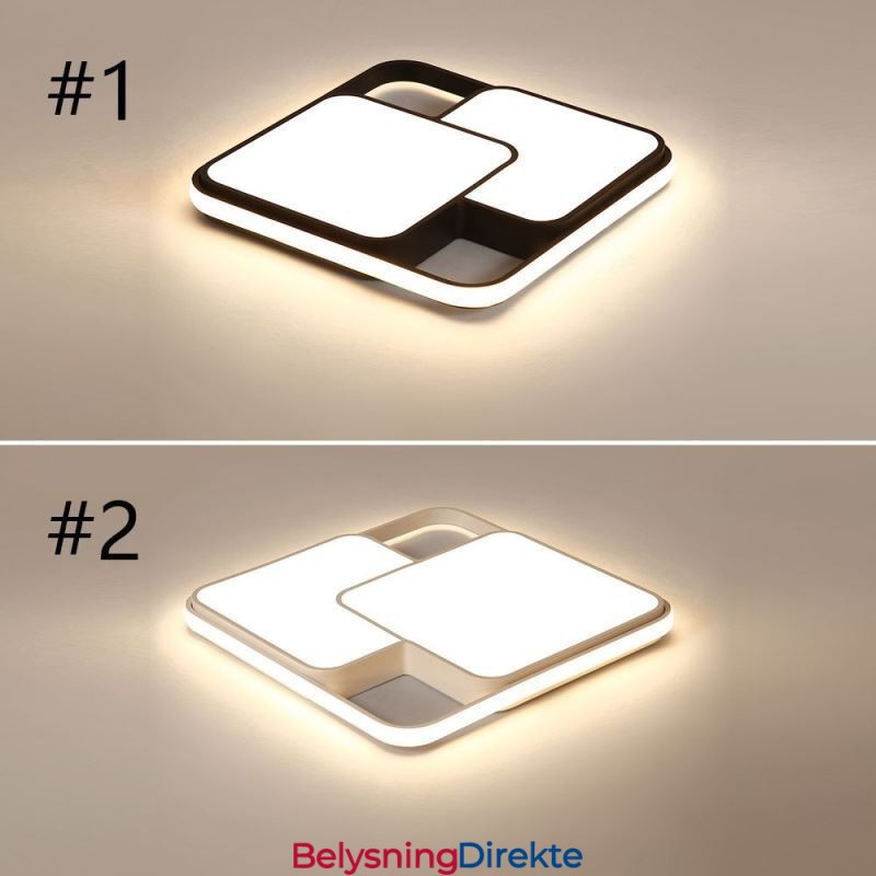 Moderne Geometrisk Innfelt Taklampe I Akryl