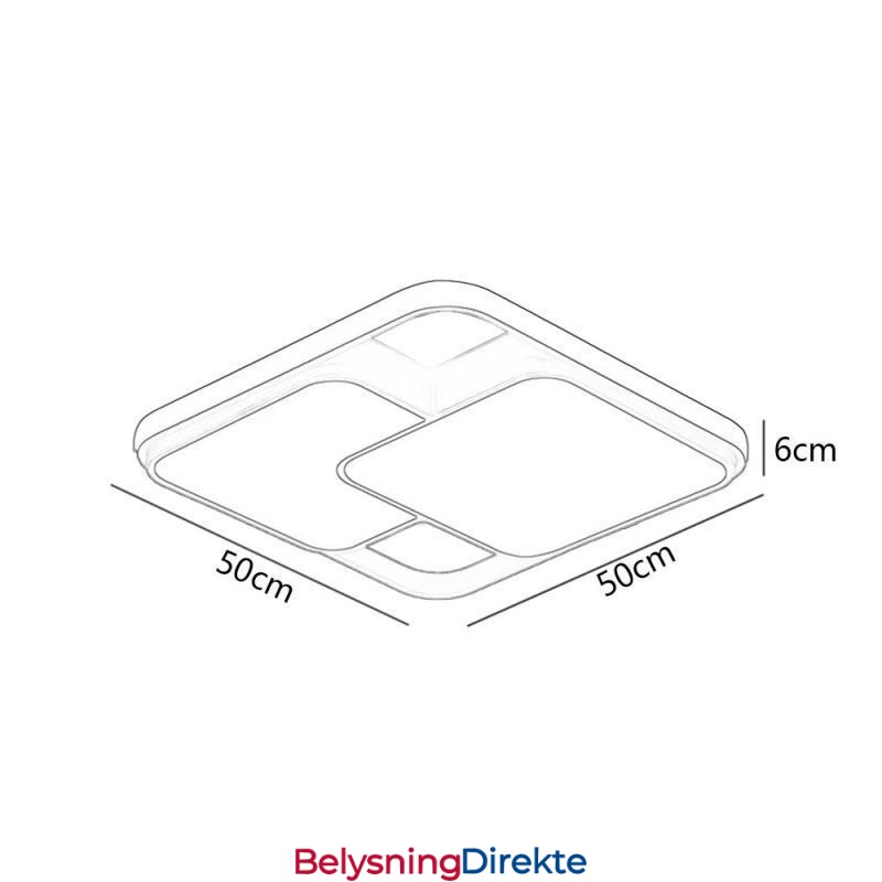 Moderne Geometrisk Innfelt Taklampe I Akryl