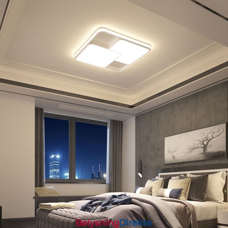 Moderne Geometrisk Innfelt Taklampe I Akryl