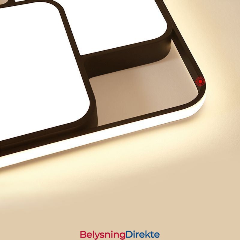 Moderne Geometrisk Innfelt Taklampe I Akryl