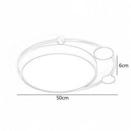 Moderne Innfelt Taklampe Sirkelformet Akryl Taklampe