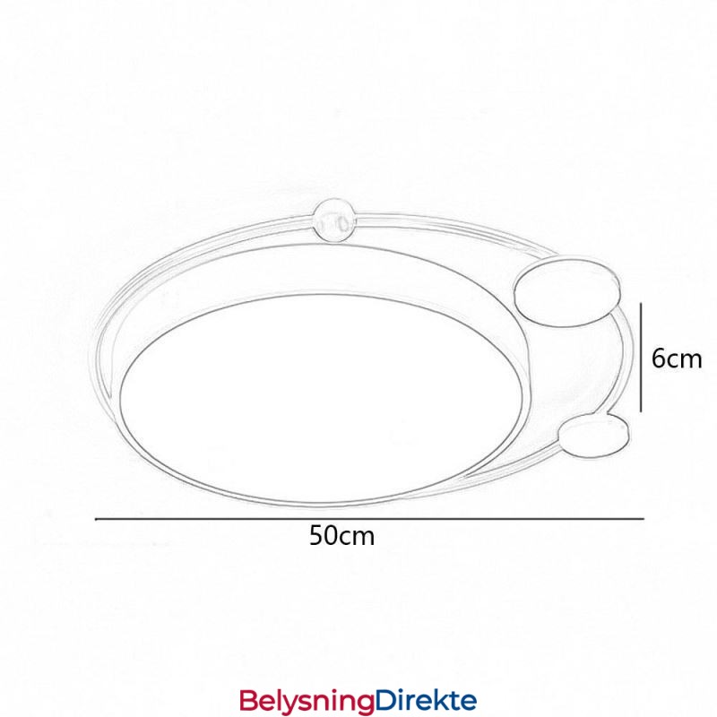 Moderne Innfelt Taklampe Sirkelformet Akryl Taklampe