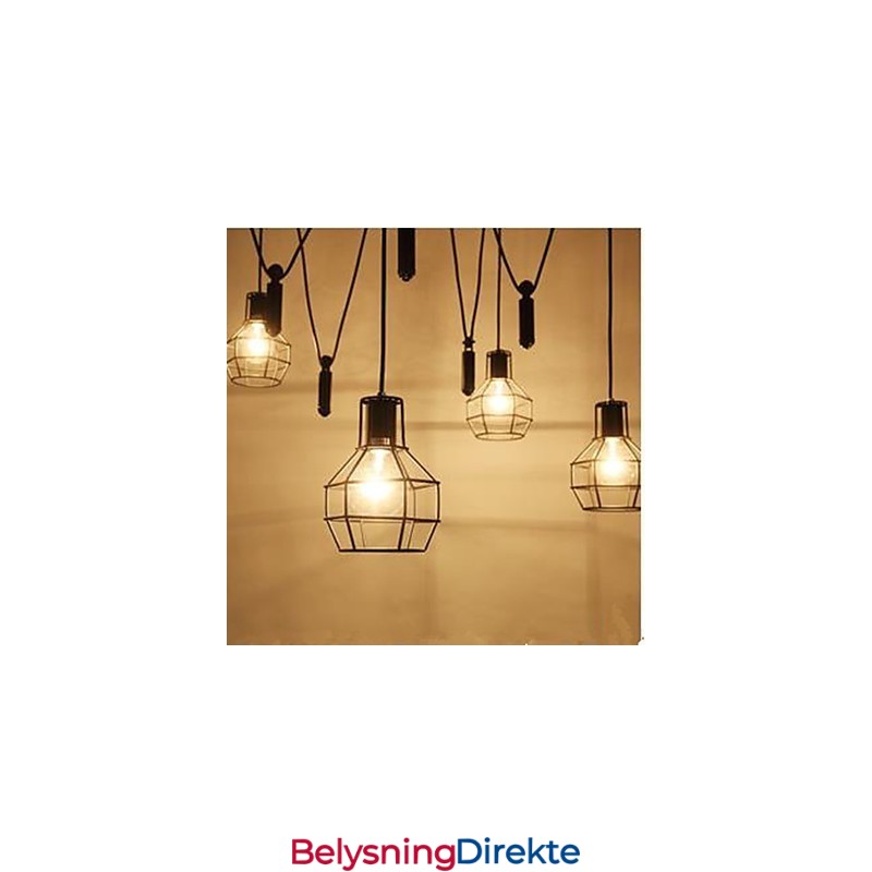 Spisestue Sittende Lysekrone Amerikanske Landlige Lamper Og Lanterner Løft Små Bur Dråpelys
