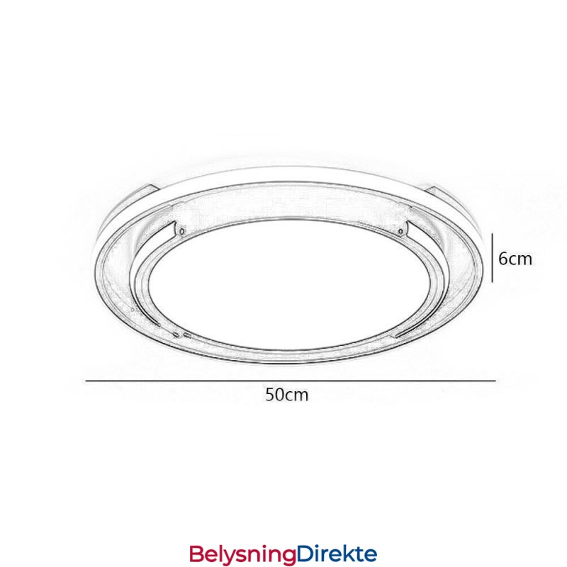 Moderne Minimalistisk Innfelt Taklampe Sirkulær Takarmatur