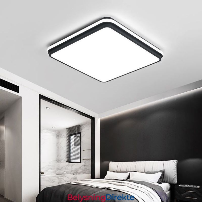 Minimalistisk Firkantet Innfelt Taklampe Moderne Akrylbelysning