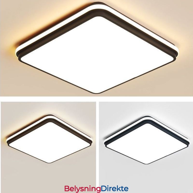 Minimalistisk Firkantet Innfelt Taklampe Moderne Akrylbelysning