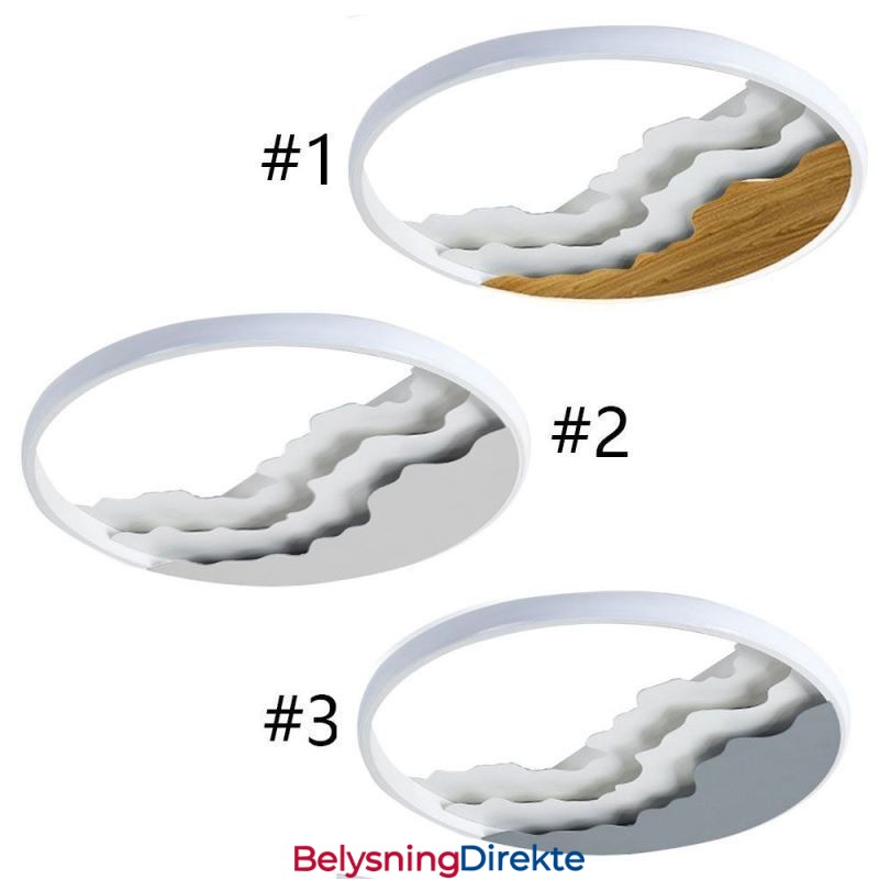 Rund, Innfelt, Unik, Bølgeformet Akryl Taklampe