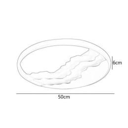 Rund, Innfelt, Unik, Bølgeformet Akryl Taklampe