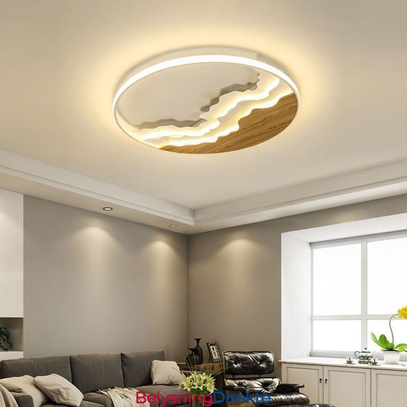 Rund, Innfelt, Unik, Bølgeformet Akryl Taklampe