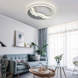 Rund, Innfelt, Unik, Bølgeformet Akryl Taklampe