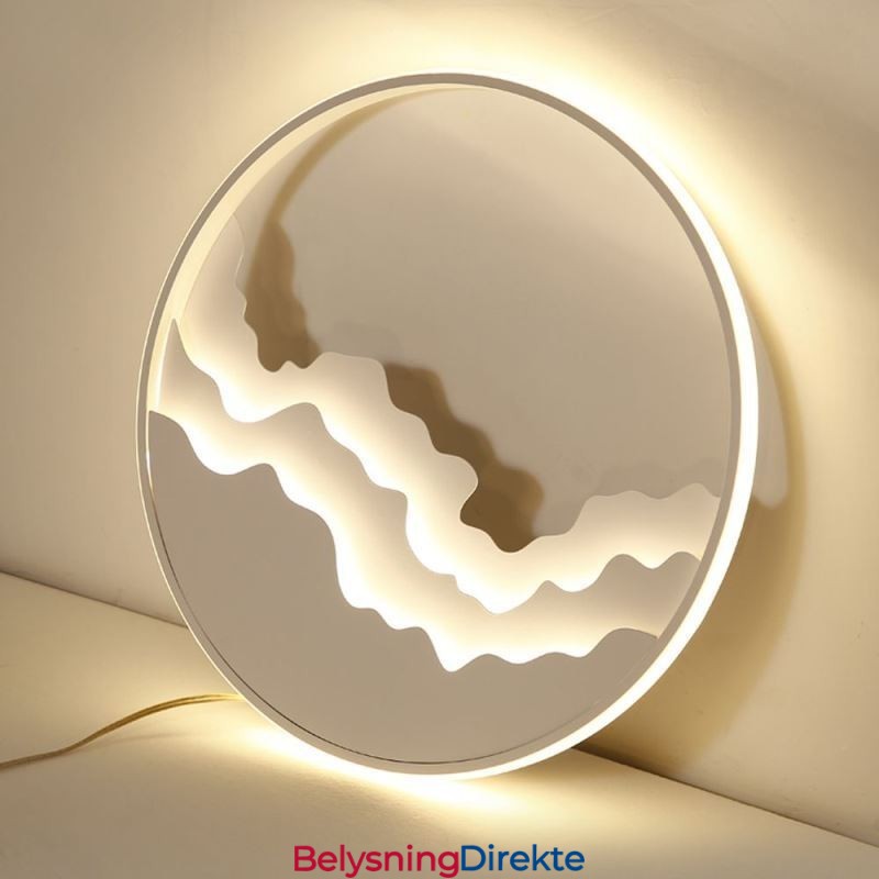 Rund, Innfelt, Unik, Bølgeformet Akryl Taklampe