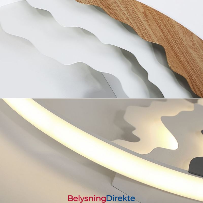 Rund, Innfelt, Unik, Bølgeformet Akryl Taklampe