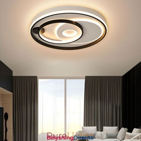 Overlappende Rund Innfelt Taklampe Moderne Akryllampe