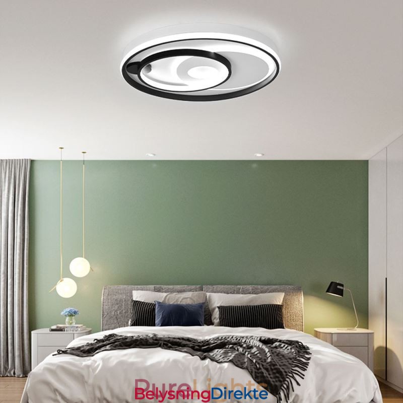 Overlappende Rund Innfelt Taklampe Moderne Akryllampe