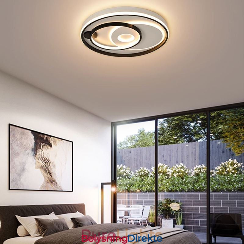 Overlappende Rund Innfelt Taklampe Moderne Akryllampe