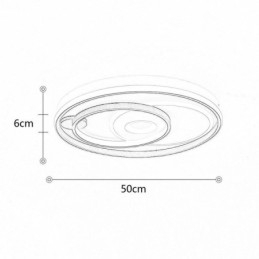 Overlappende Rund Innfelt Taklampe Moderne Akryllampe