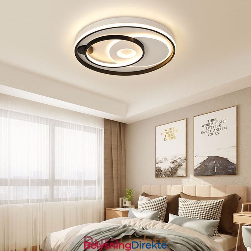 Overlappende Rund Innfelt Taklampe Moderne Akryllampe