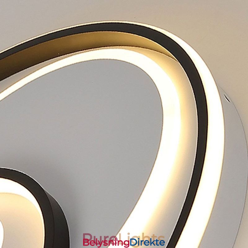 Overlappende Rund Innfelt Taklampe Moderne Akryllampe