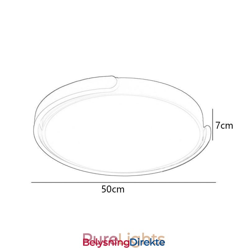 Rund Akryl Taklampe Med Innfelt Montering