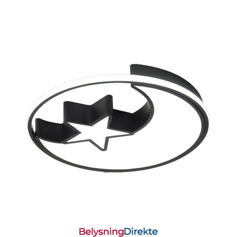 Måne- Og Stjernelampe I Innfelt Tak