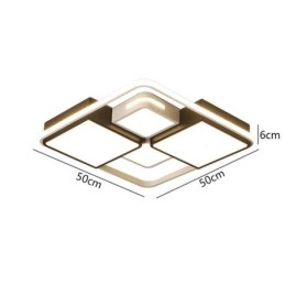 Moderne, Innfelt Taklampe I Akryl, Firkantet, Svart Og Hvit Lampe