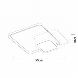 Dekorativ Taklampe Med Firkantede Rammer Og Innfelt Montering