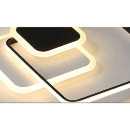 Dekorativ Taklampe Med Firkantede Rammer Og Innfelt Montering