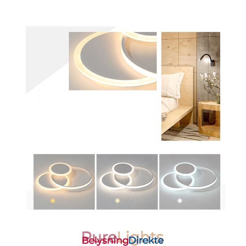 Rund, Innfelt Lampe, Moderne Akryl Taklampe