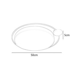 Enkel, Rund, Innfelt Lampe I Akryl