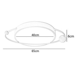 Moderne Rund Taklampe Planet Innfelt Lampe