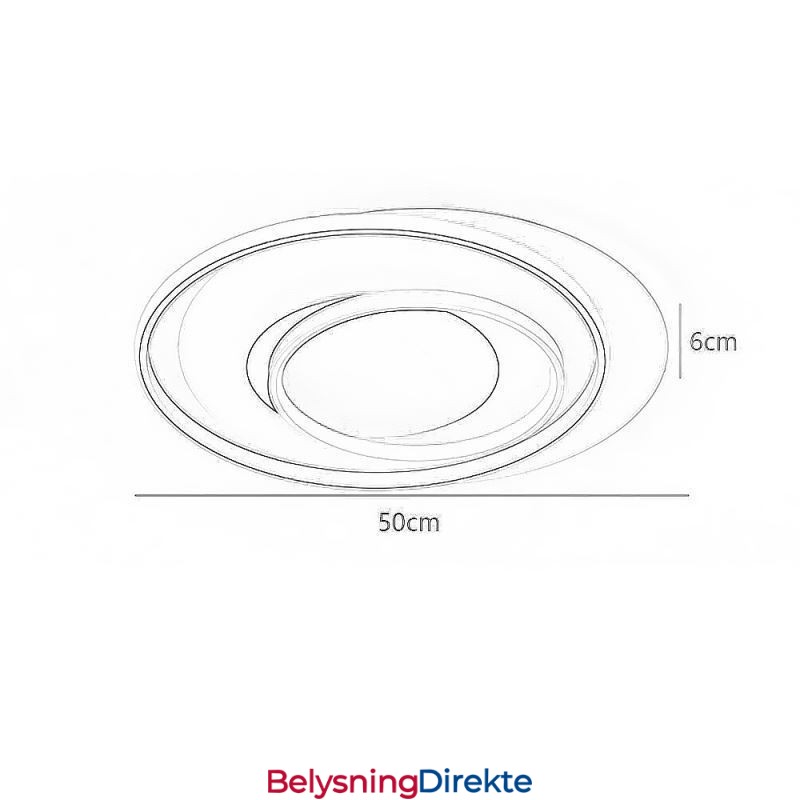 Uregelmessig Rund Innfelt Taklampe