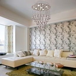 Krystalllysekrone Med 5 Lysdioder (K9-Krystall)