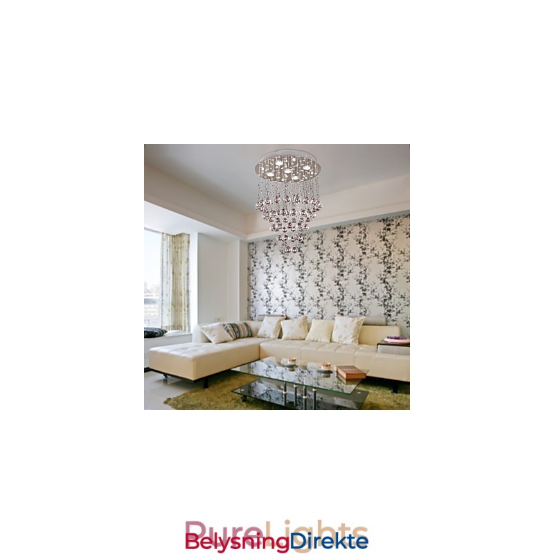 Krystalllysekrone Med 5 Lysdioder (K9-Krystall)