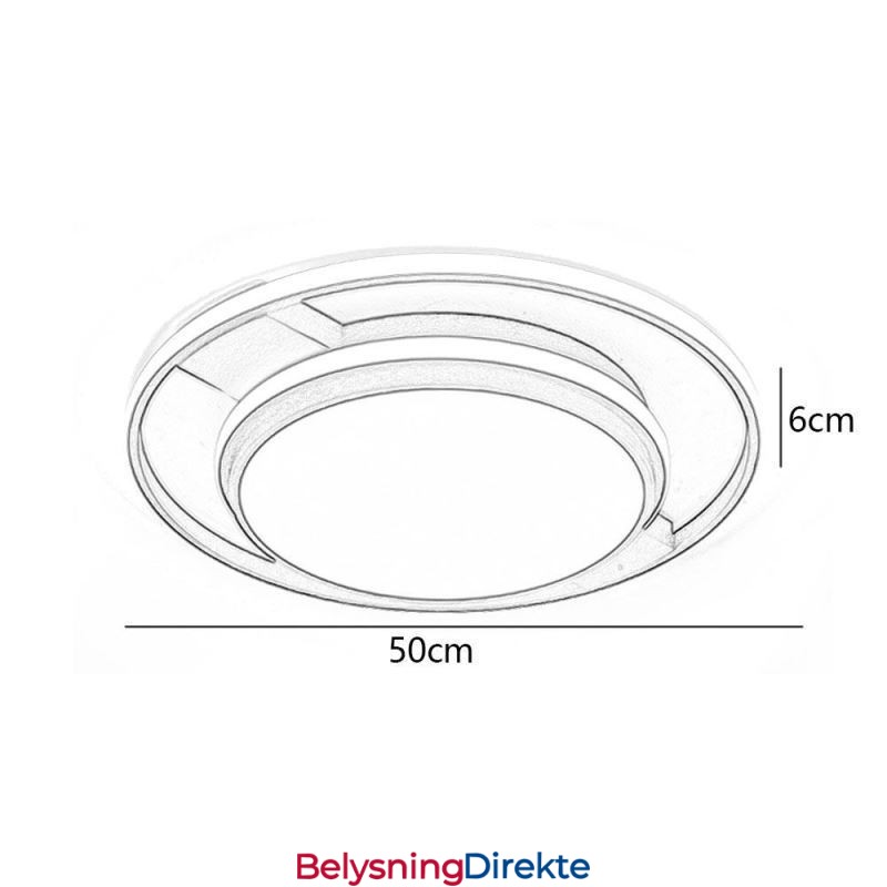 Moderne Minimalistisk Innfelt Lampe Rundt Taklampe