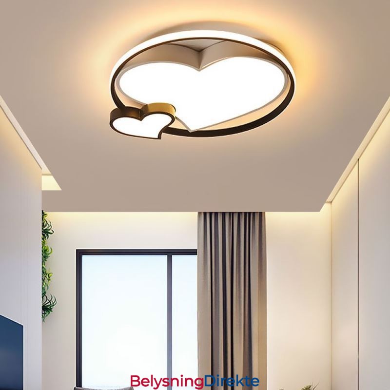 Dobbelt Hjerter Innfelt Taklampe Dekorativ Belysning