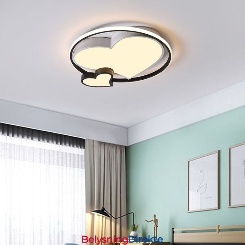 Dobbelt Hjerter Innfelt Taklampe Dekorativ Belysning