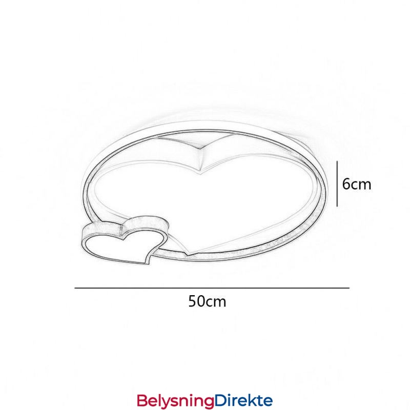 Dobbelt Hjerter Innfelt Taklampe Dekorativ Belysning