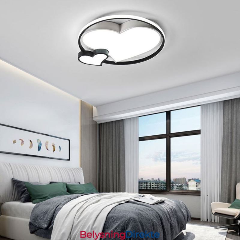 Dobbelt Hjerter Innfelt Taklampe Dekorativ Belysning