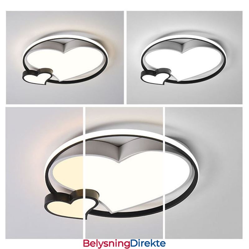 Dobbelt Hjerter Innfelt Taklampe Dekorativ Belysning