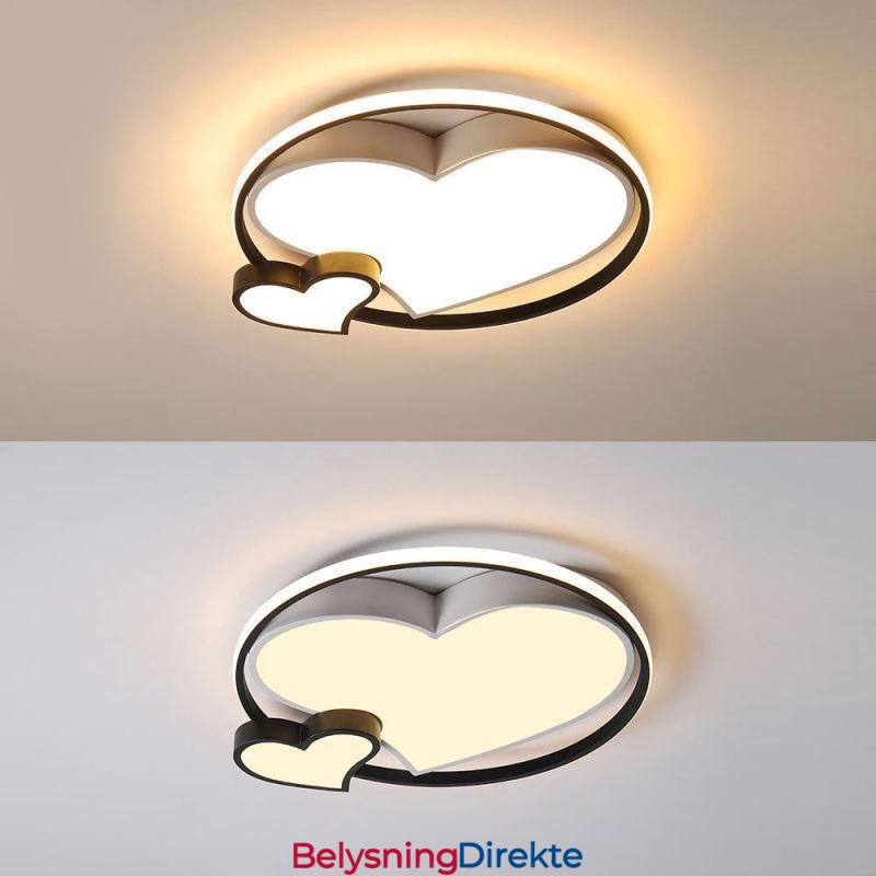 Dobbelt Hjerter Innfelt Taklampe Dekorativ Belysning