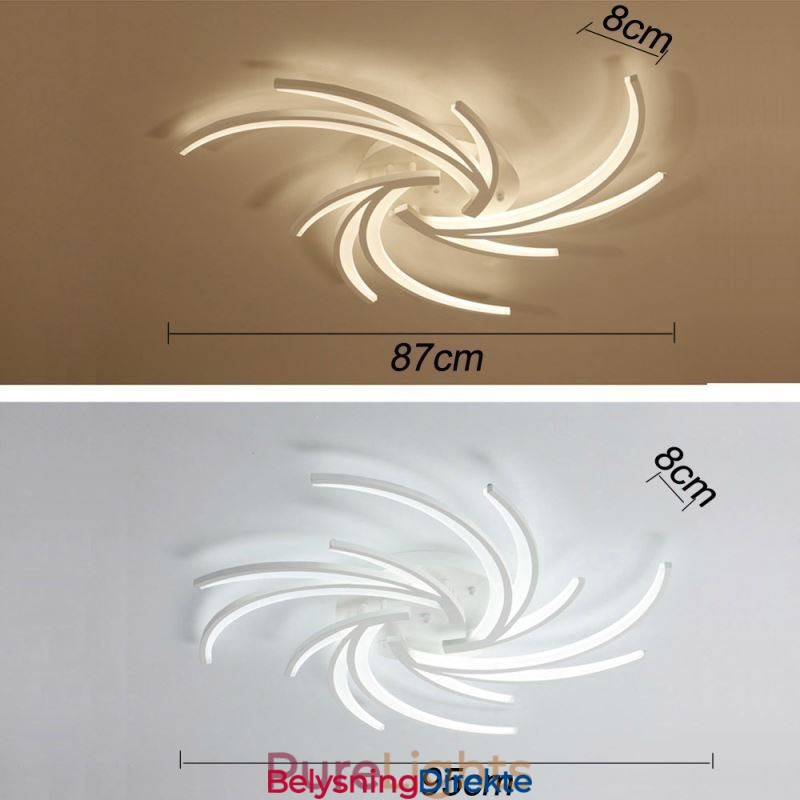 Uregelmessig Lineær Innfelt Taklampe Moderne Belysning