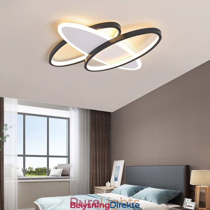 Moderne Oval Taklampe I Akryl, Innfelt