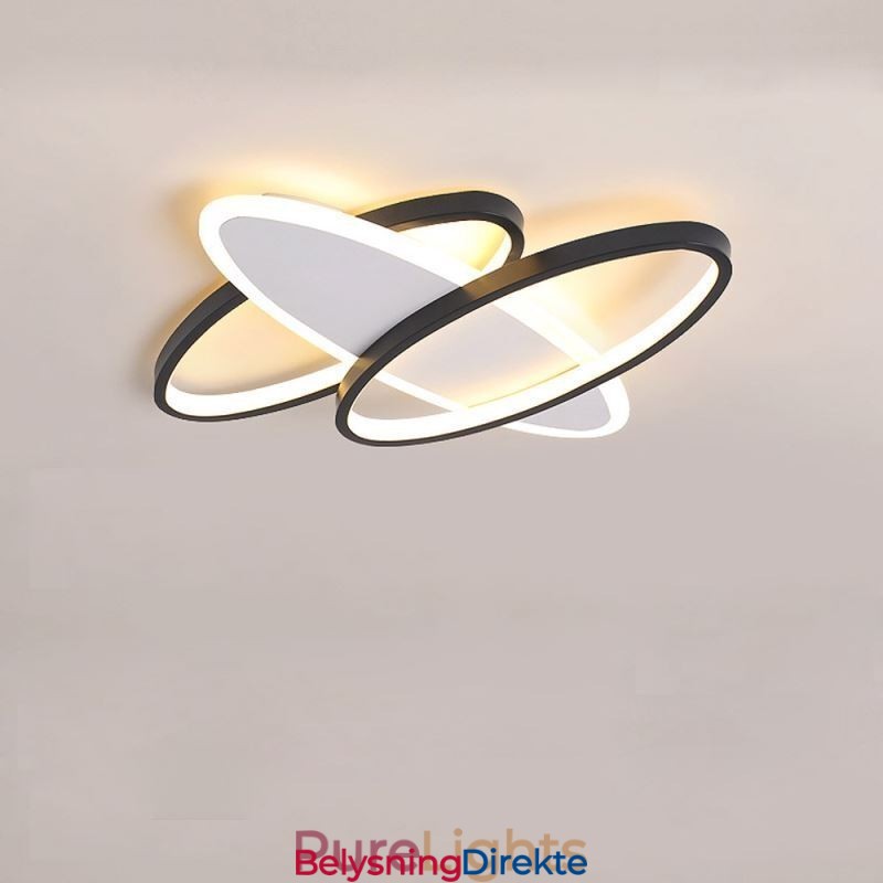 Moderne Oval Taklampe I Akryl, Innfelt