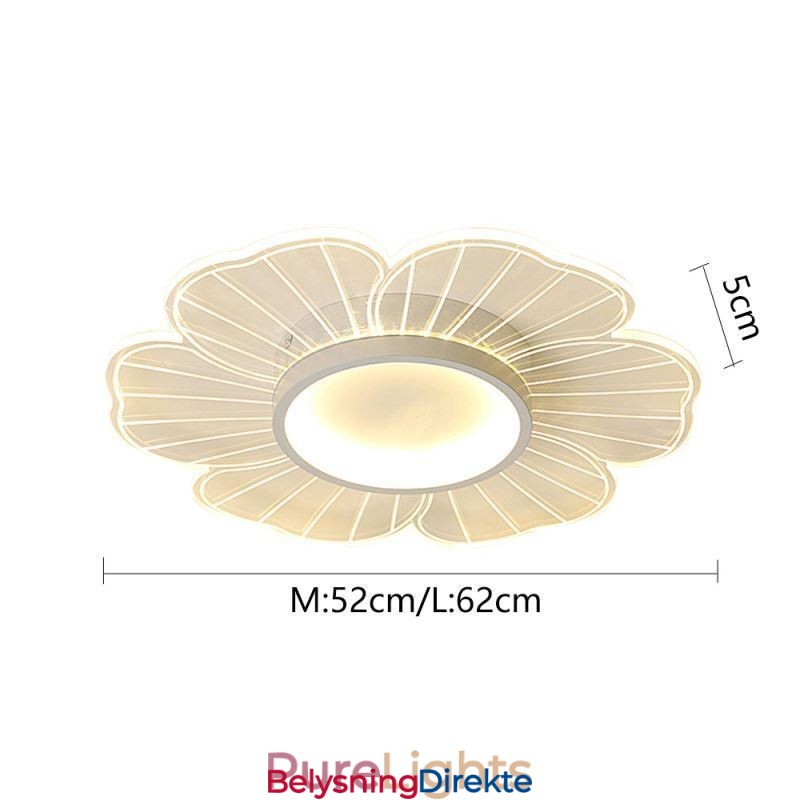 Minimalistisk Taklampe Med Kronblad, Kreativ Dekorasjon