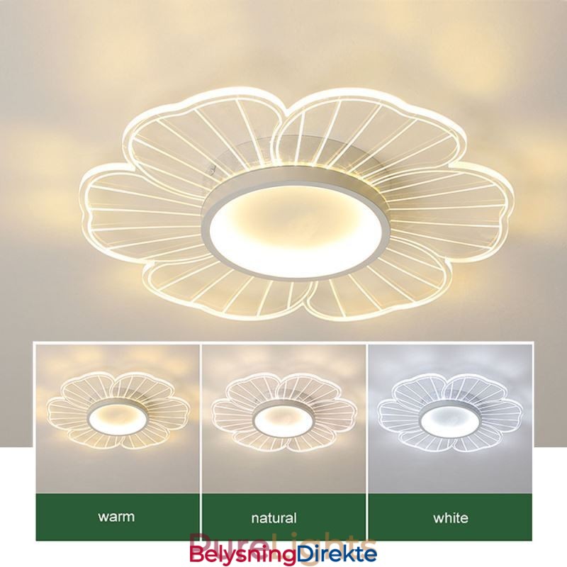 Minimalistisk Taklampe Med Kronblad, Kreativ Dekorasjon